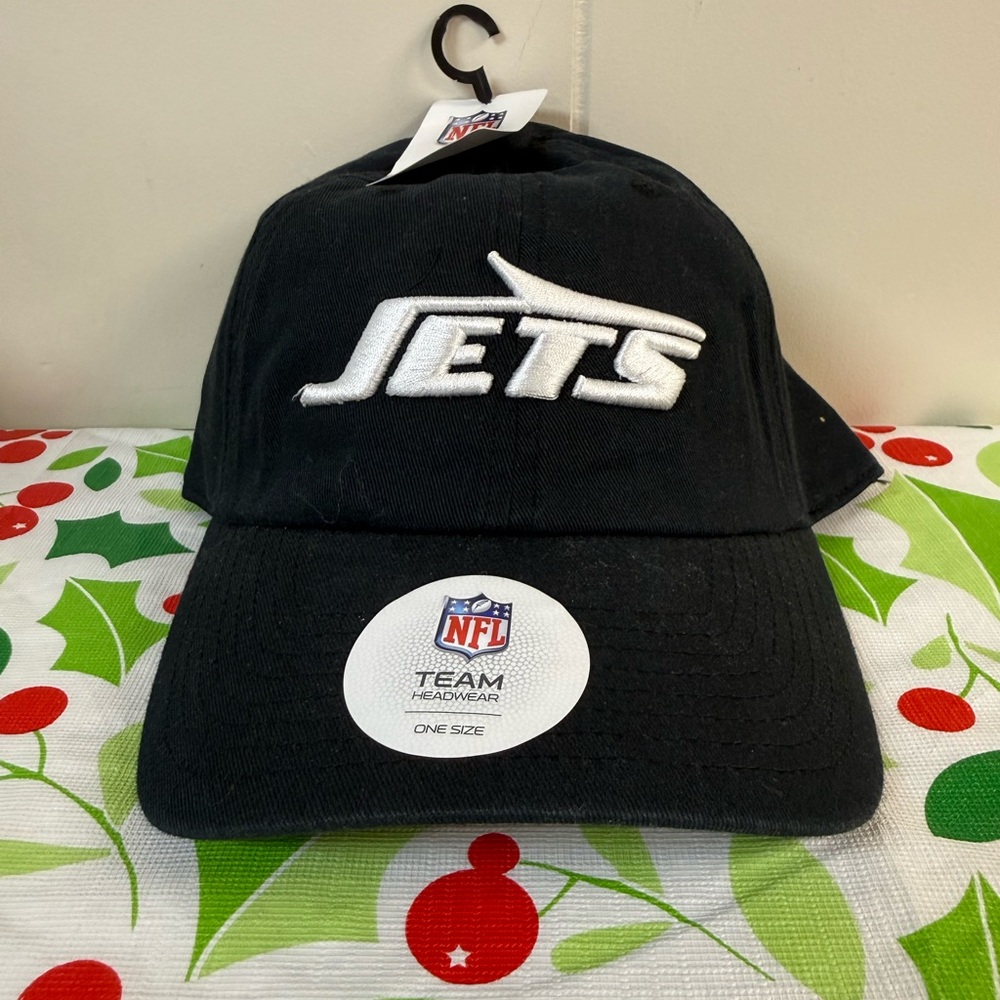 NWT Men’s New York Jets MVP Black Adjustable Black Hat